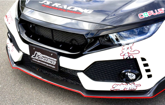 J's Racing Front Sports Grill (FRP) - Honda Civic Type R FK8 17-21